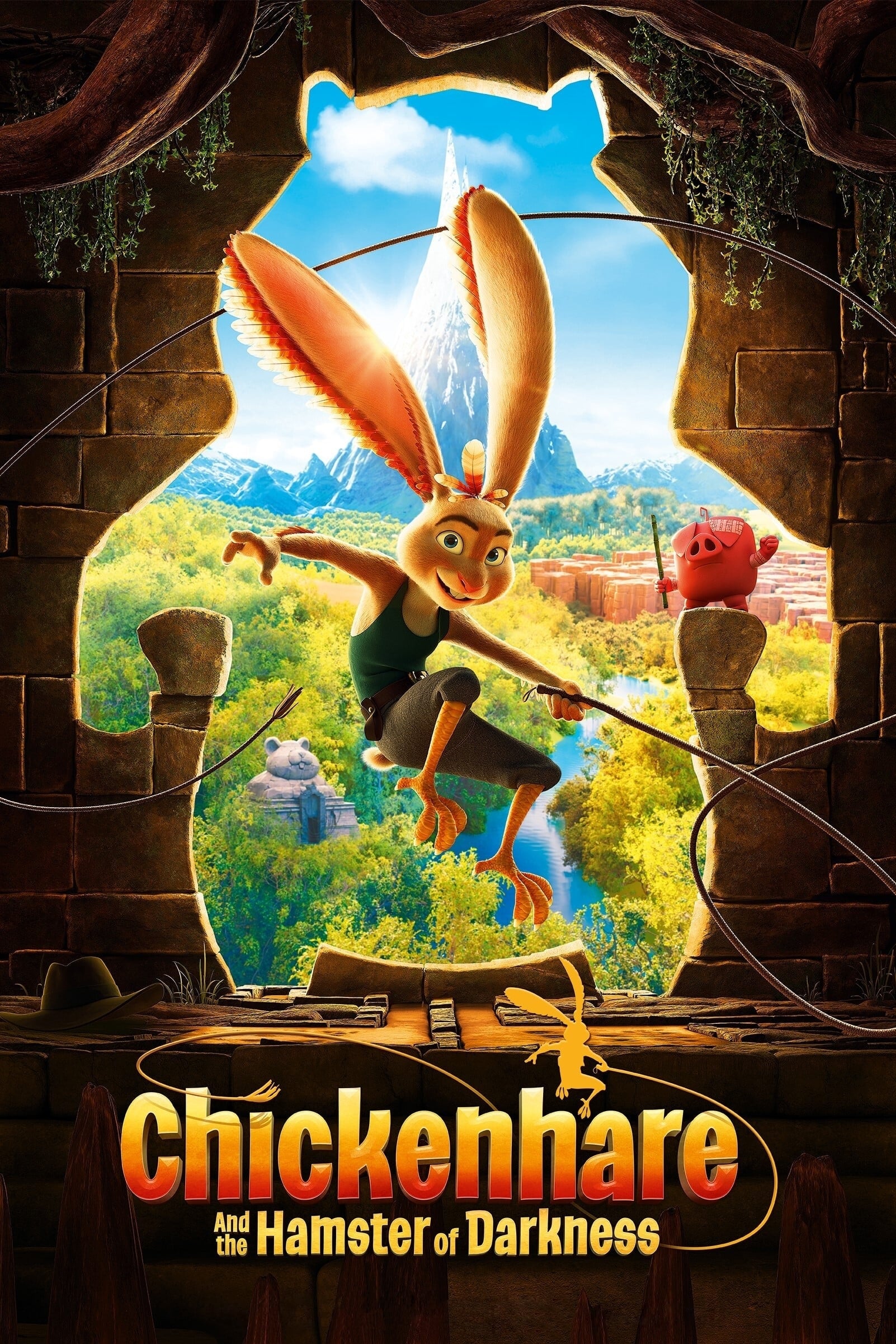 Chickenhare and the Hamster of Darkness Hindi Dubbed Movie Poster (2022)