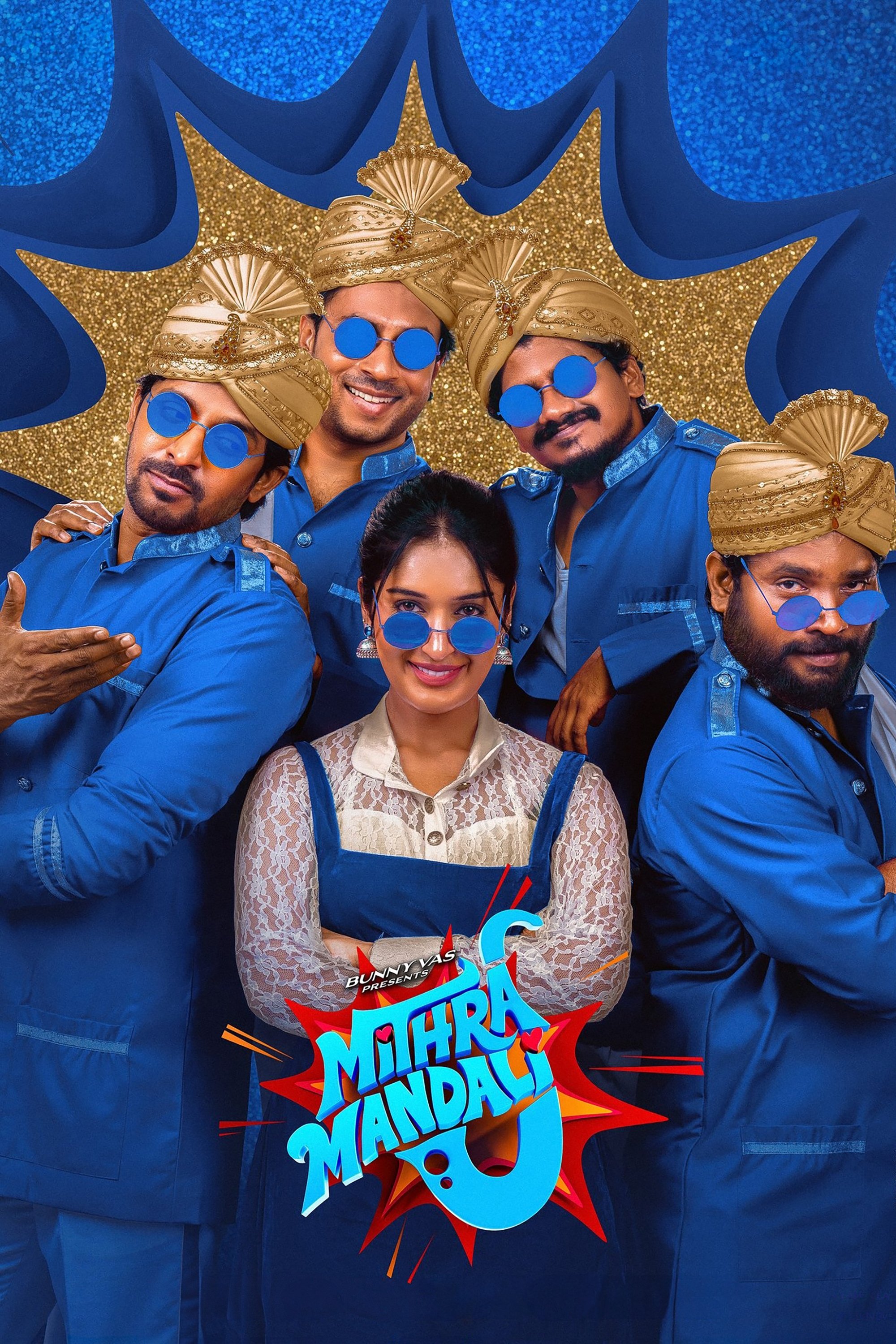 Mithra Mandali Hindi Dubbed Movie Poster (2025)